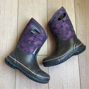 Bogs Kids Purple Classic Rain Waterproof Winter Snow Boots Size 4